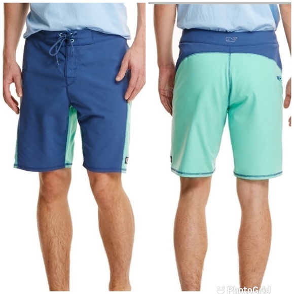 Vineyard Vines Pieced Stretch Board Shorts Swim Trunks Unlined Size 40 - Picture 1 of 9